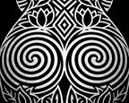 LOTUS | Modern Minimalist Abstract Op Art | B&W | 8K - 32K
