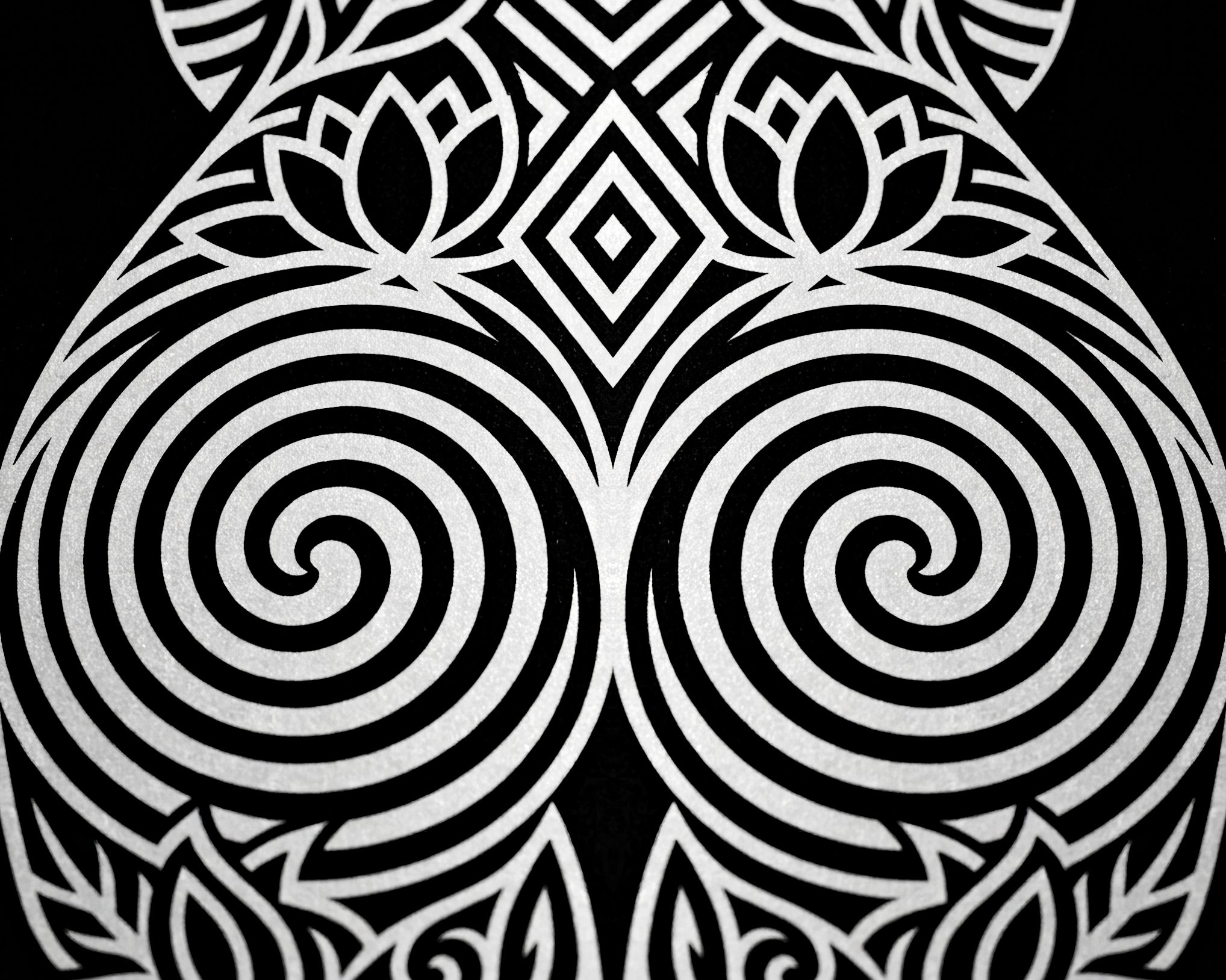 LOTUS | Modern Minimalist Abstract Op Art | B&W | 8K - 32K
