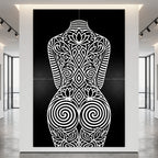 LOTUS | Modern Minimalist Abstract Op Art | B&W | 8K - 32K
