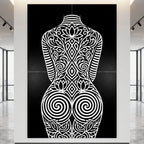 LOTUS | Modern Minimalist Abstract Op Art | B&W | 8K - 32K