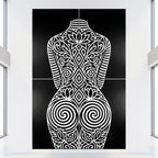 LOTUS | Minimalist Female Figure Botanical Wall Art | Luxury Multi-Print Op Art