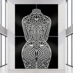 LOTUS | Minimalist Female Figure Botanical Wall Art | Luxury Multi-Print Op Art