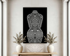 LOTUS | Modern Minimalist Abstract Op Art | B&W | 8K - 32K