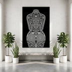 LOTUS | Minimalist Botanical Figurative Op Art | Luxury Wall Art Print
