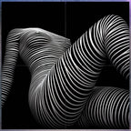 LOUNGE | Reclining Minimalist Female Silhouette Op Art | Luxury Multi-Print Wall Art | 1-Of-1