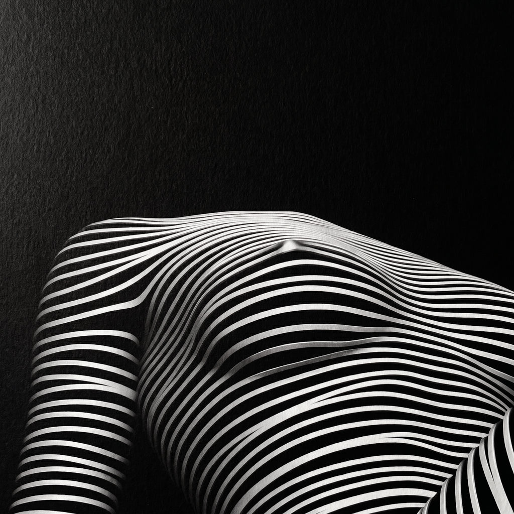 LOUNGE | Reclining Minimalist Female Silhouette Op Art | Luxury Multi-Print Wall Art | 1-Of-1
