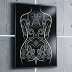 NEO | Minimalist Abstract Gothic Female Figure Wall Art Print | Luxury Wall Decor Op Art