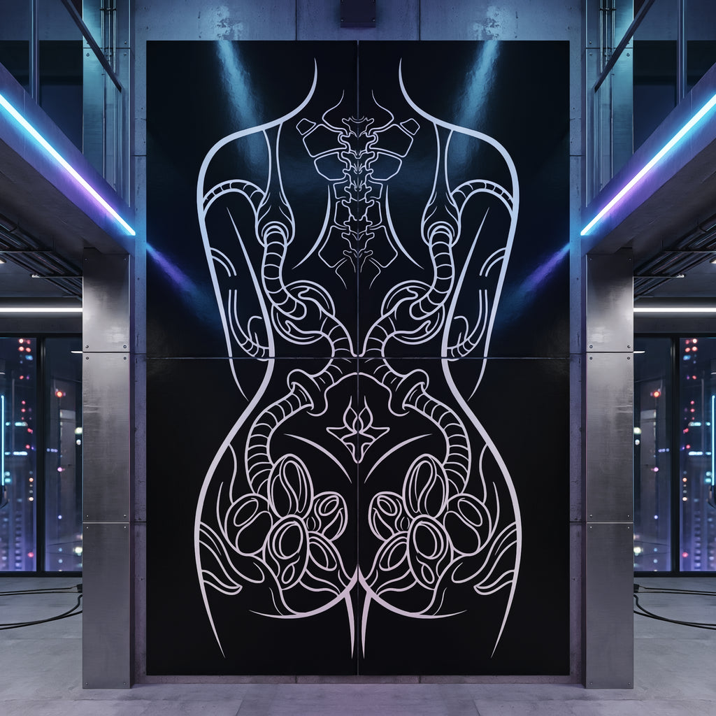 NEO | Minimalist Gothic Female Body Op Art | Multi-Print Luxury Wall Art