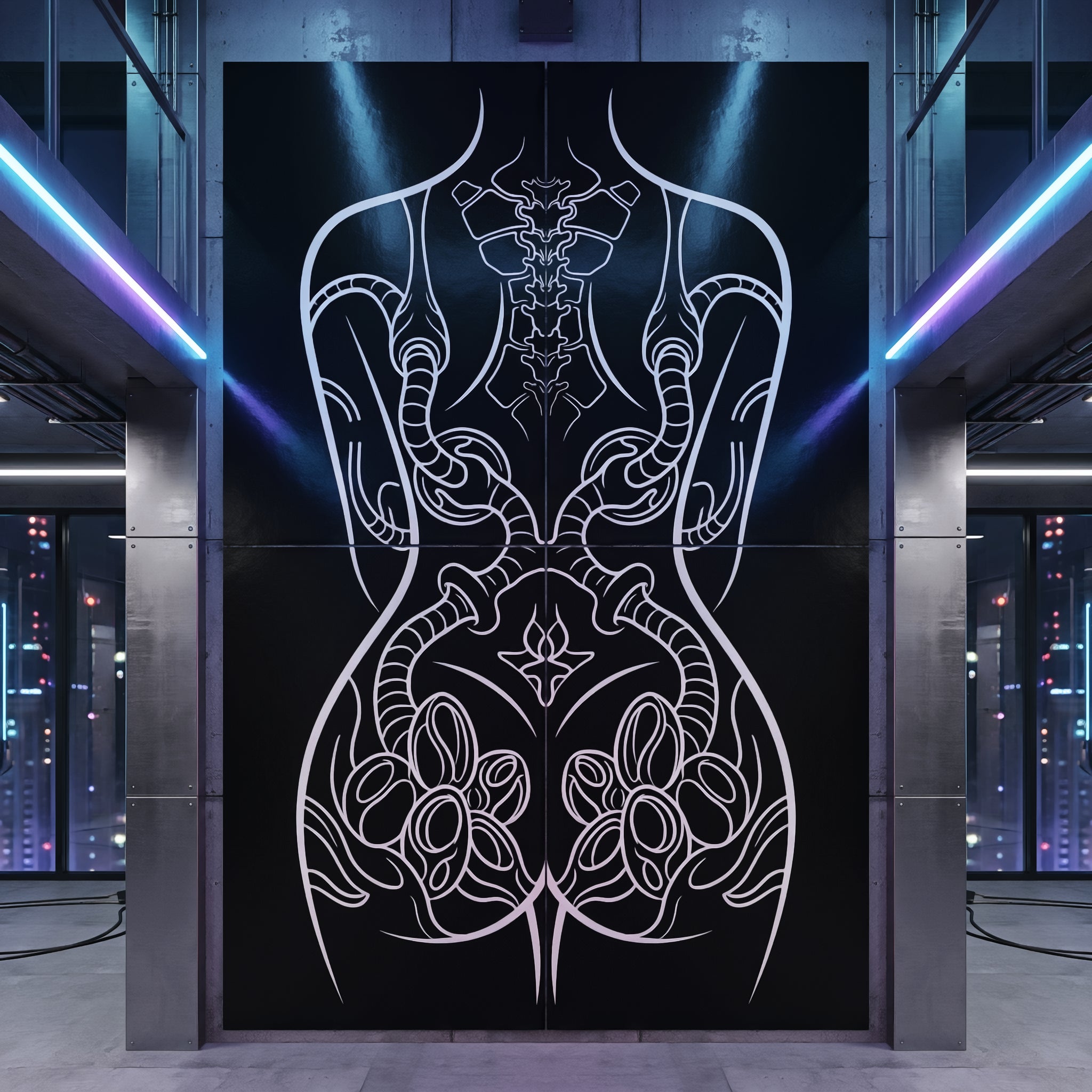 NEO | Minimalist Gothic Female Body Op Art | Multi-Print Luxury Wall Art