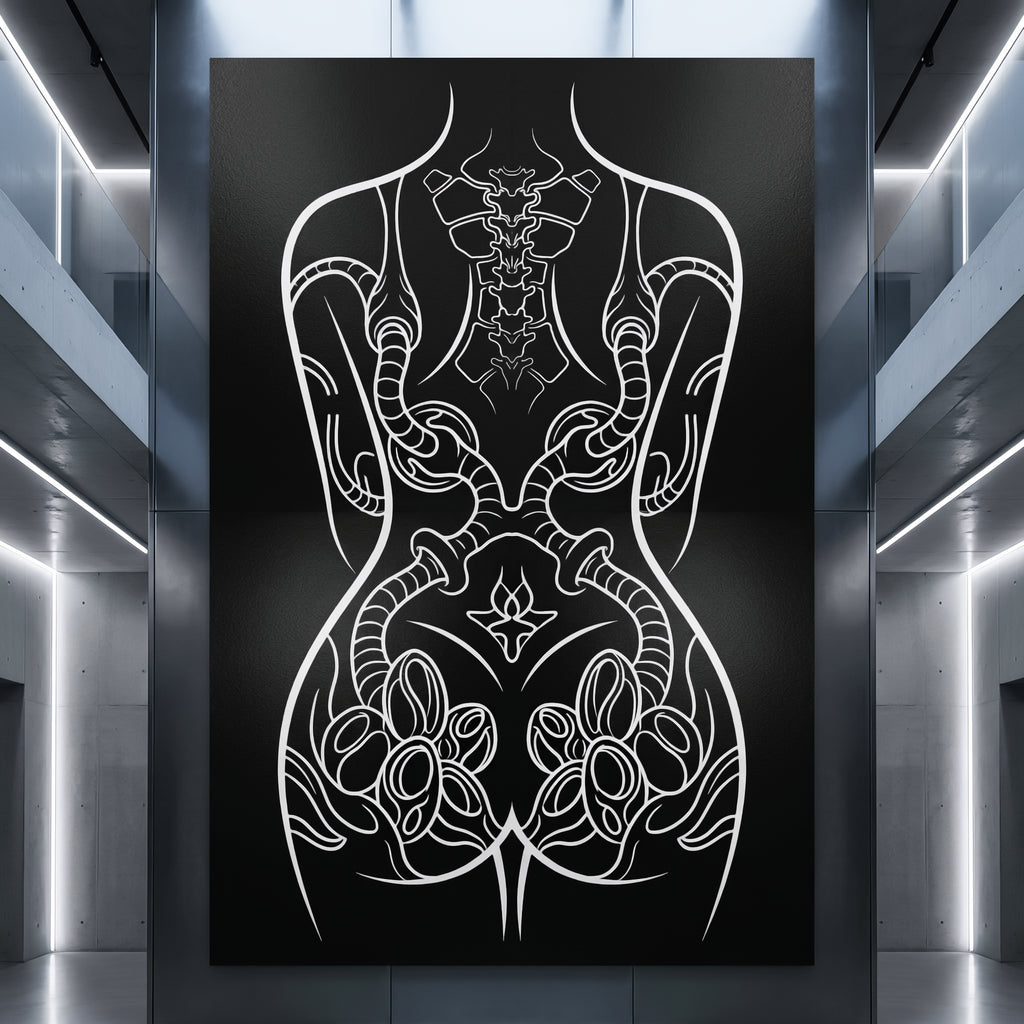 NEO | Minimalist Gothic Female Body Op Art | Multi-Print Luxury Wall Art