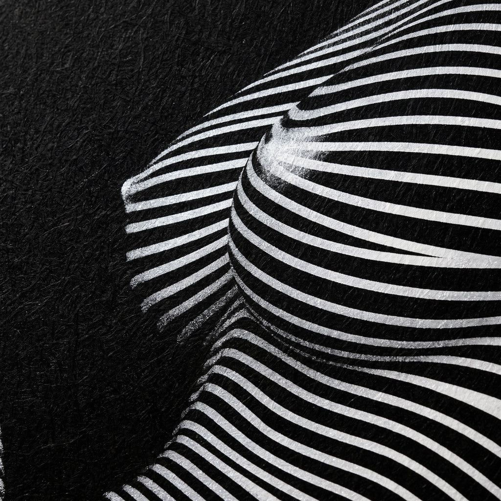 OLYMPIA | Hypnotic Reclined Female Op Art | Luxury Multi-Print Wall Art | 1-Of-1