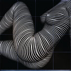 OLYMPIA | Hypnotic Reclined Female Op Art | Luxury Multi-Print Wall Art | 1-Of-1
