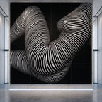 OLYMPIA | Hypnotic Reclined Female Op Art | Luxury Multi-Print Wall Art | 1-Of-1
