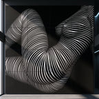 OLYMPIA | Hypnotic Reclined Female Op Art | Luxury Multi-Print Wall Art | 1-Of-1