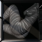 OLYMPIA | Hypnotic Reclined Female Op Art | Luxury Multi-Print Wall Art | 1-Of-1