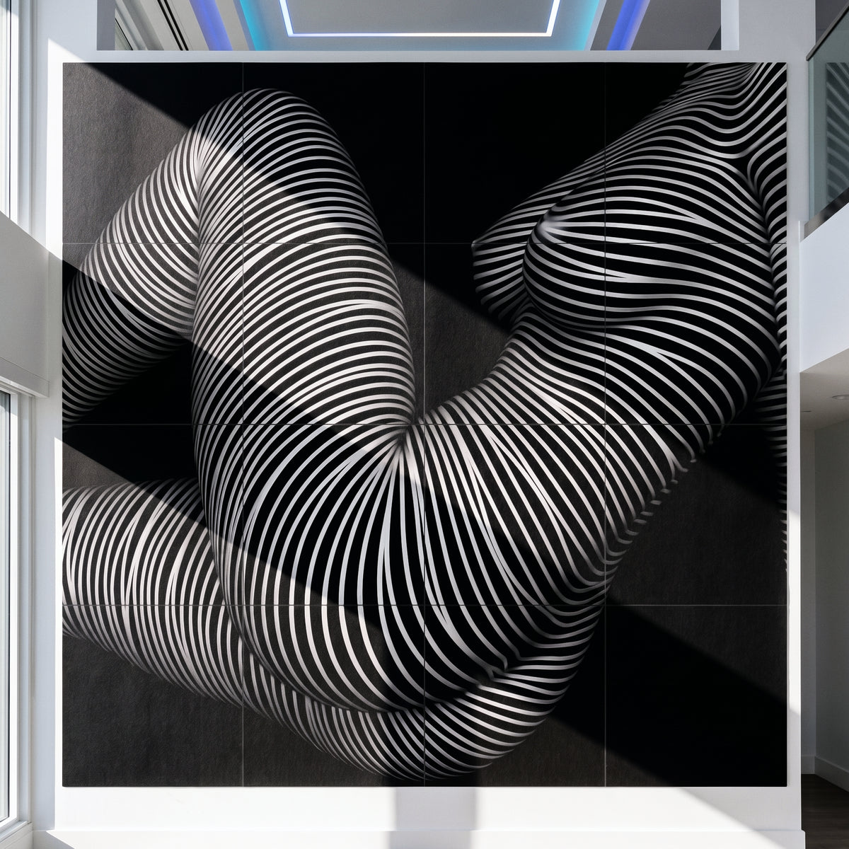 OLYMPIA | Hypnotic Reclined Female Op Art | Luxury Multi-Print Wall Art | 1-Of-1