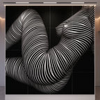 OLYMPIA | Hypnotic Reclined Female Op Art | Luxury Multi-Print Wall Art | 1-Of-1