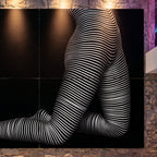 PEARL | Minimalist Kneeling Female Silhouette Op Art | Luxury Multi-Print Wall Art | 1-Of-1