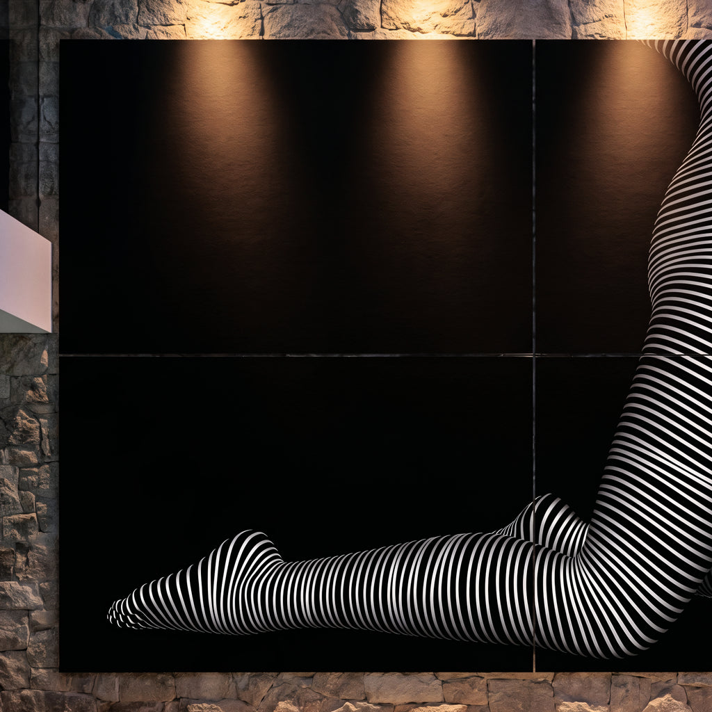 PEARL | Minimalist Kneeling Female Silhouette Op Art | Luxury Multi-Print Wall Art | 1-Of-1