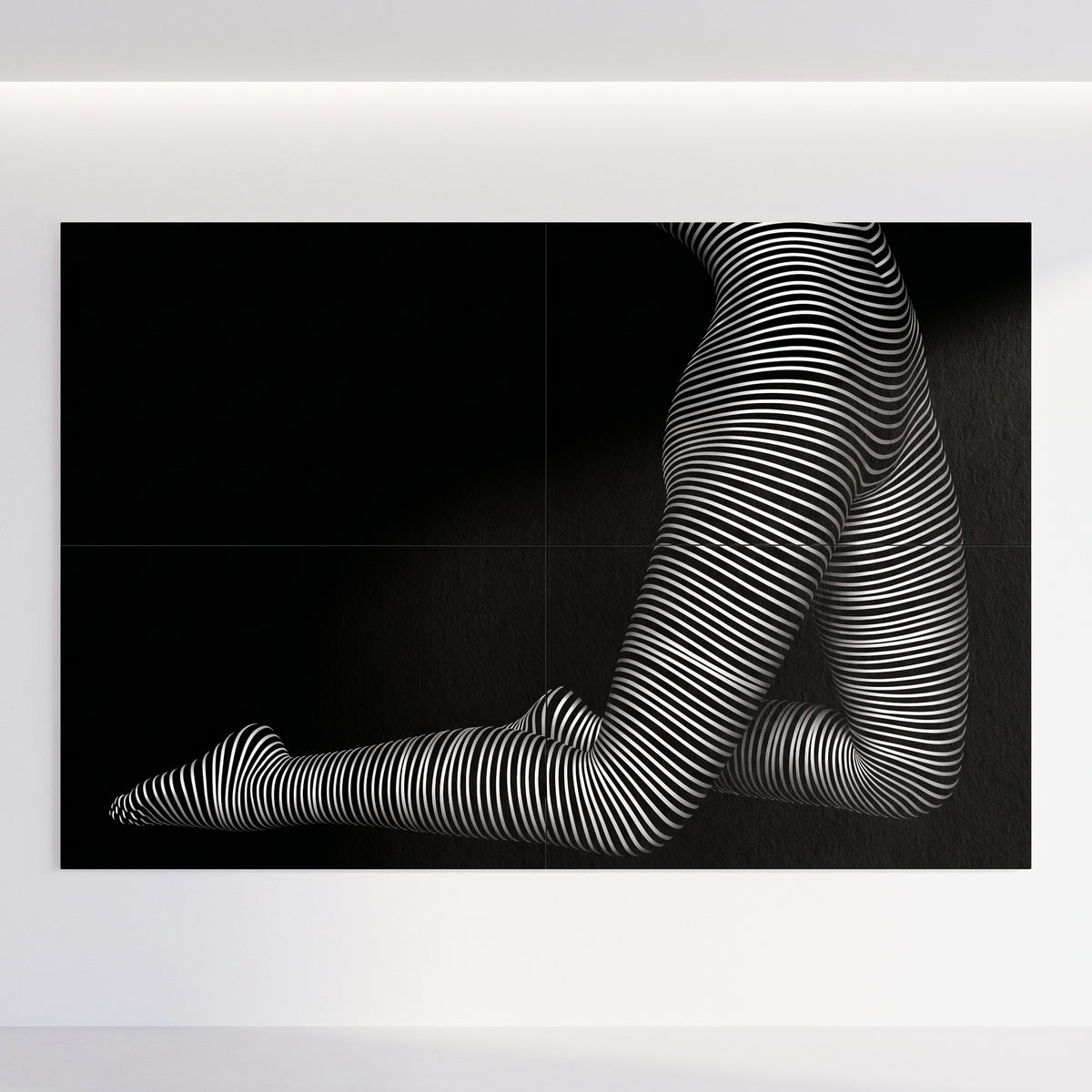PEARL | Minimalist Kneeling Female Silhouette Op Art | Luxury Multi-Print Wall Art | 1-Of-1
