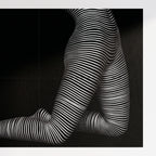 PEARL | Minimalist Kneeling Female Silhouette Op Art | Luxury Multi-Print Wall Art | 1-Of-1