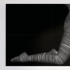 PEARL | Minimalist Kneeling Female Silhouette Op Art | Luxury Multi-Print Wall Art | 1-Of-1