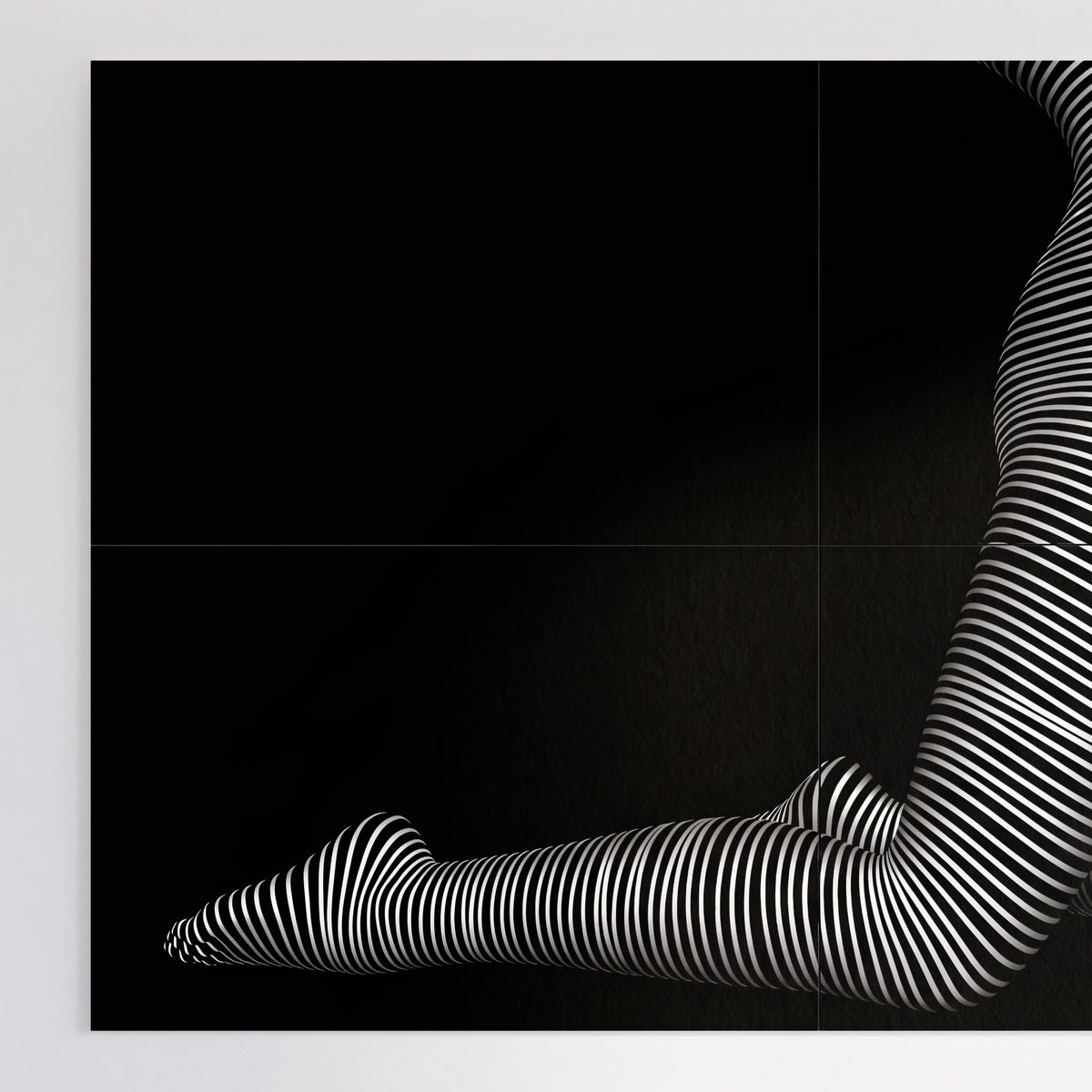 PEARL | Minimalist Kneeling Female Silhouette Op Art | Luxury Multi-Print Wall Art | 1-Of-1