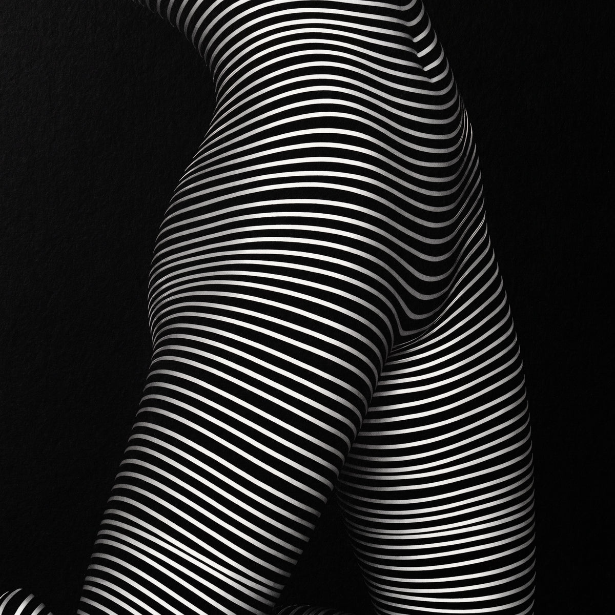 PEARL | Minimalist Kneeling Female Silhouette Op Art | Luxury Multi-Print Wall Art | 1-Of-1