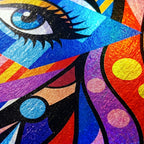PRIMA | Modern Geometric Female Portrait Wall Art | Vibrant Pop Art Print