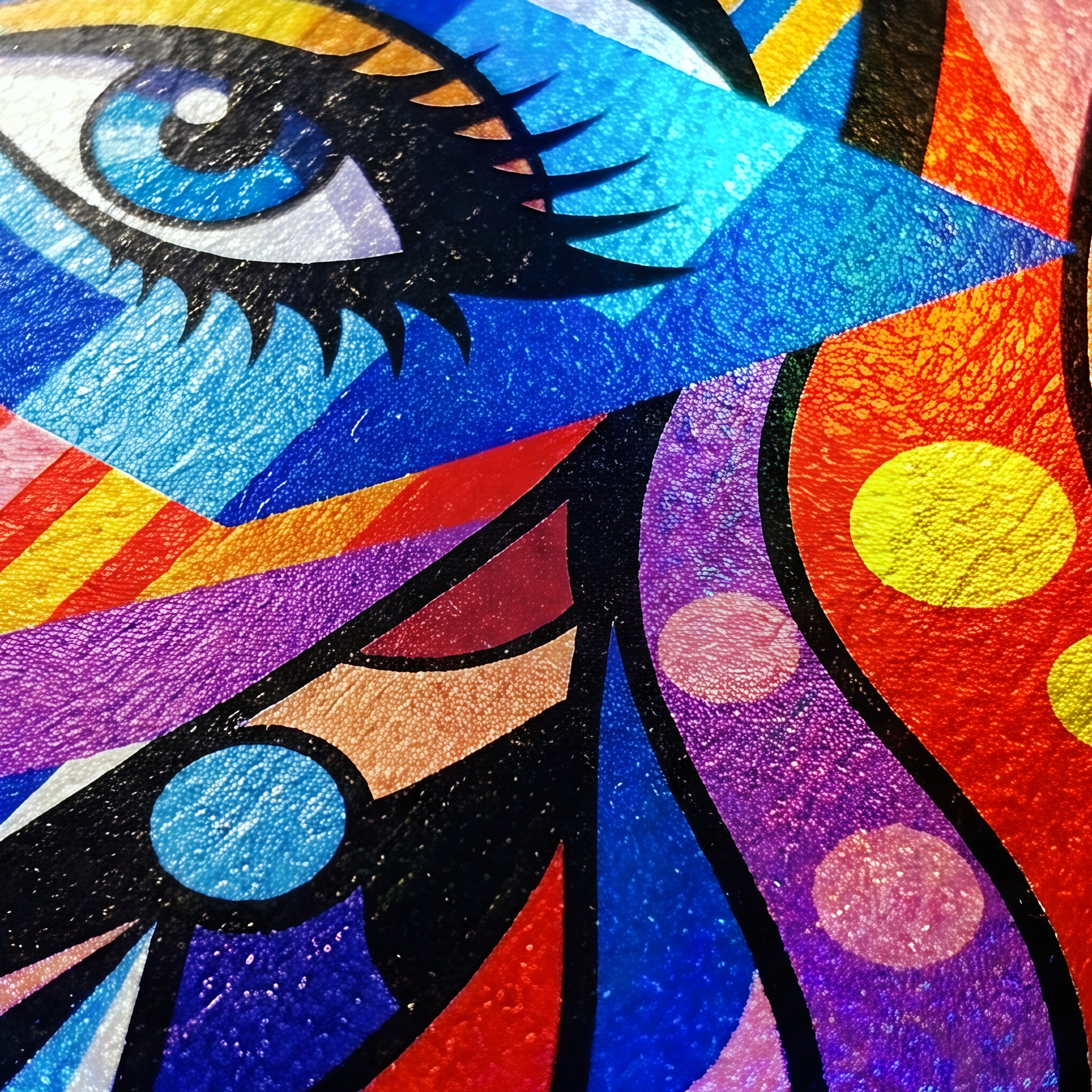PRIMA | Modern Geometric Female Portrait Wall Art | Vibrant Pop Art Print