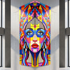 PRIMA | Modern Geometric Female Portrait Pop Art | Vibrant Multi-Print Wall Art