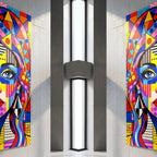 PRIMA | Modern Geometric Female Portrait Pop Art | Vibrant Multi-Print Wall Art
