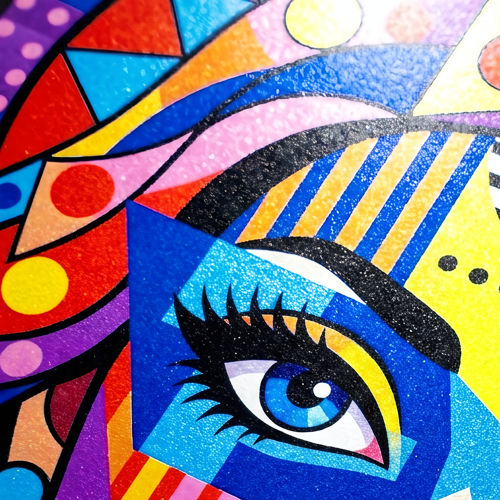 PRIMA | Modern Geometric Female Portrait Pop Art | Vibrant Multi-Print Wall Art