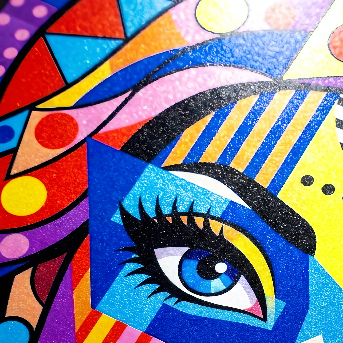 PRIMA | Modern Geometric Female Portrait Pop Art | Vibrant Multi-Print Wall Art