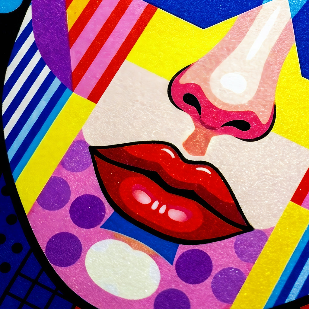 PRIMA | Modern Geometric Female Portrait Pop Art | Vibrant Multi-Print Wall Art