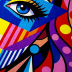 PRIMA | Modern Geometric Female Portrait Pop Art | Vibrant Multi-Print Wall Art