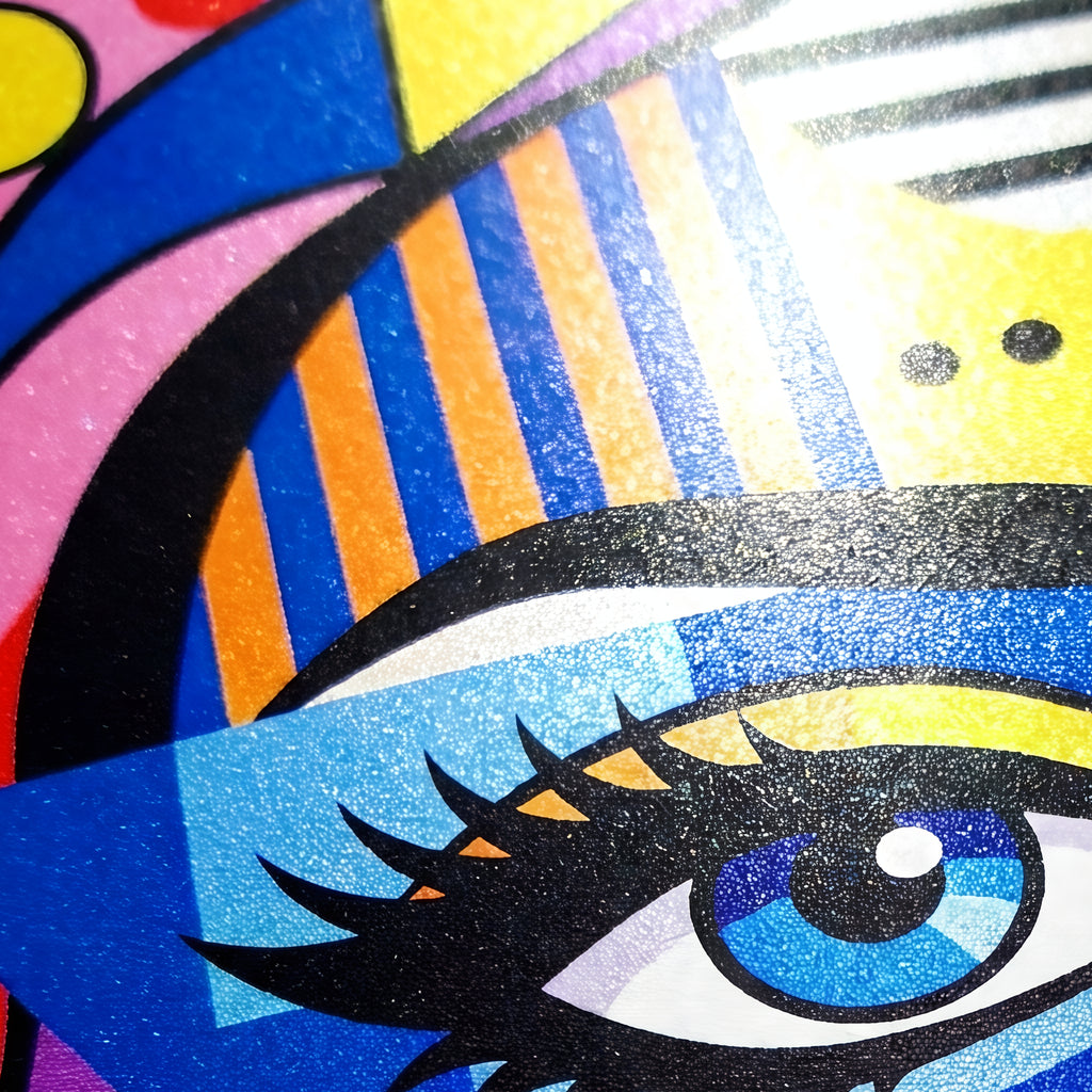 PRIMA | Modern Geometric Female Portrait Pop Art | Vibrant Multi-Print Wall Art