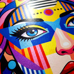 PRIMA | Modern Geometric Female Portrait Pop Art | Vibrant Multi-Print Wall Art