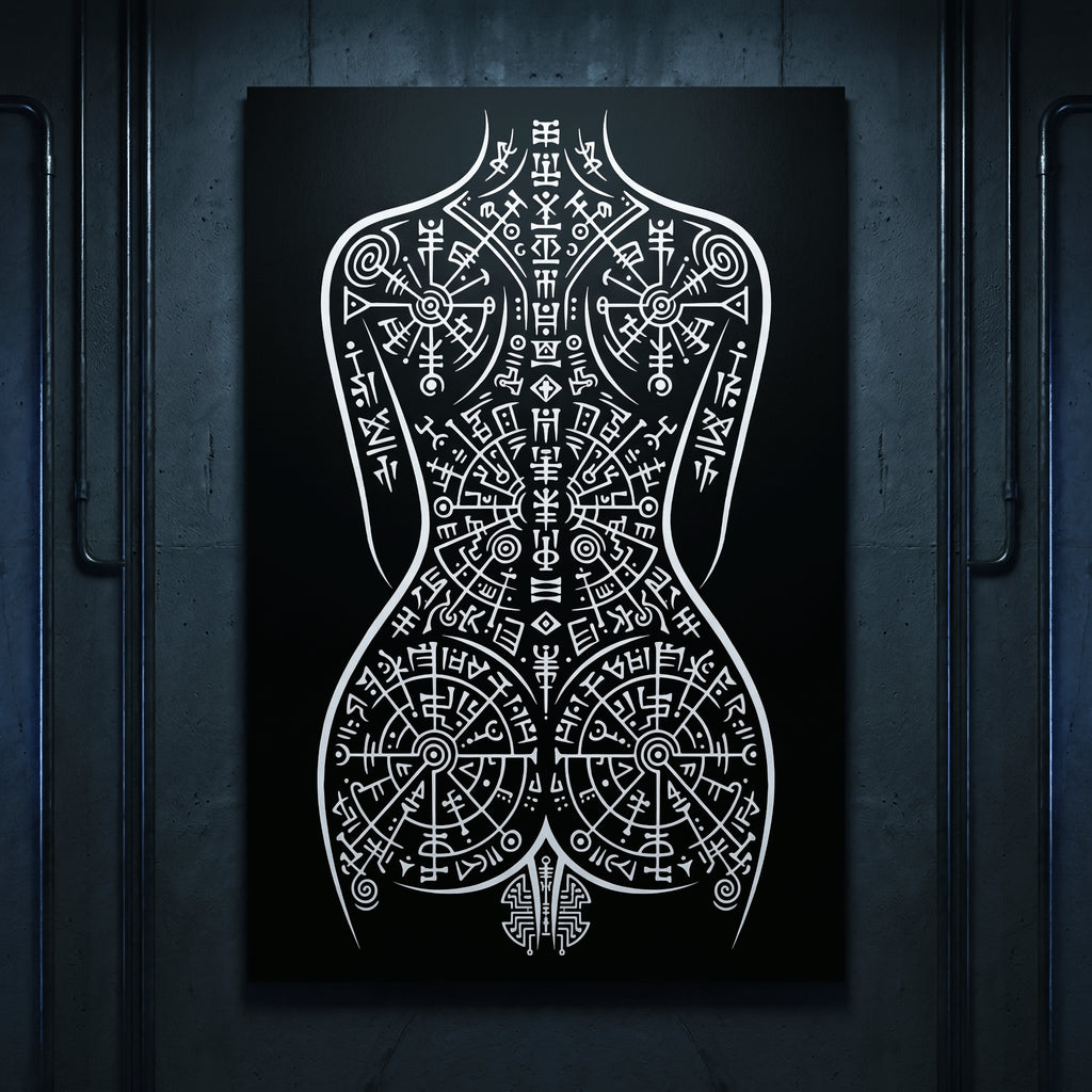 RITUAL | Esoteric Minimalist Female Figure Wall Art | Gothic Luxury Decor Print