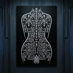 RITUAL | Esoteric Minimalist Female Figure Wall Art | Gothic Luxury Decor Print