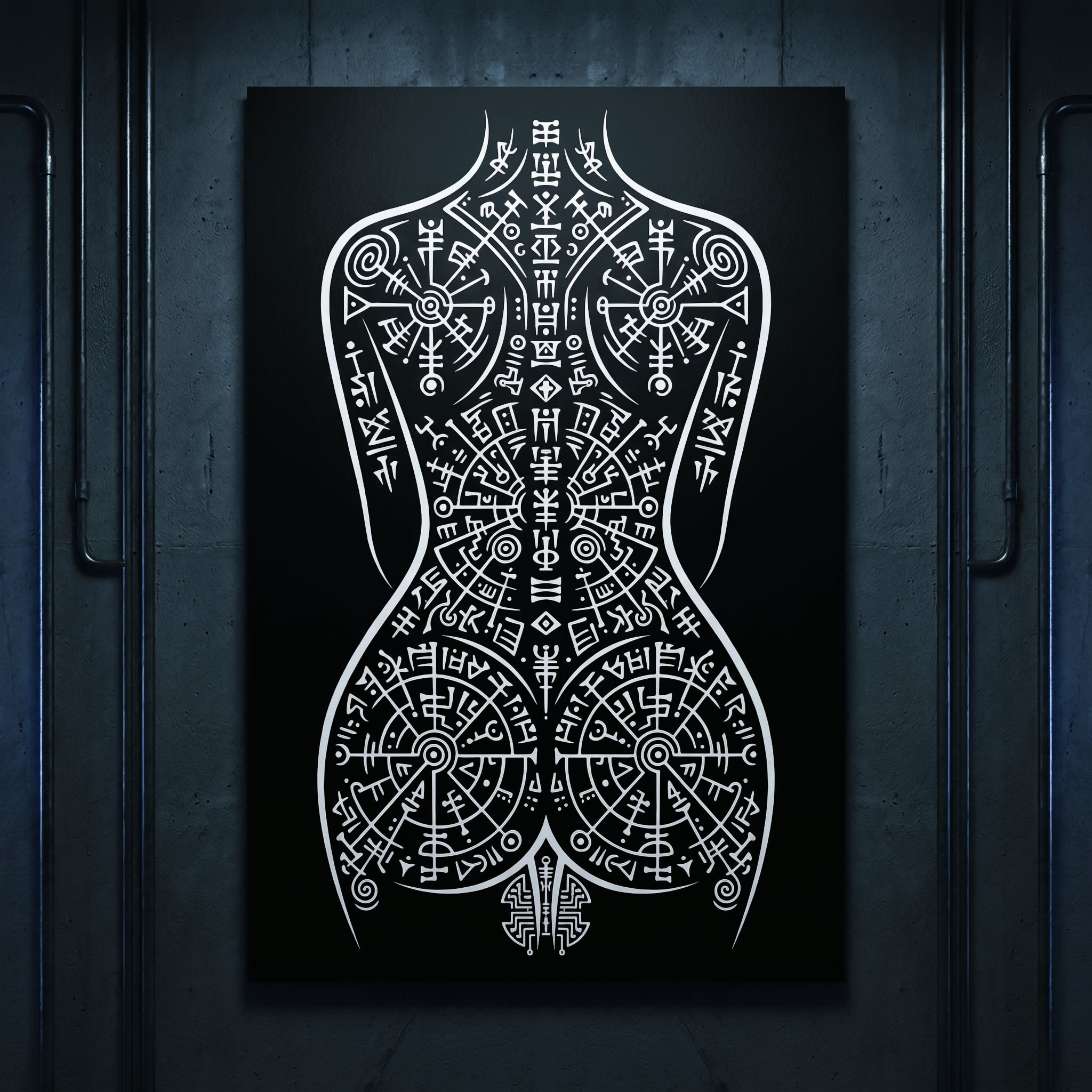 RITUAL | Esoteric Minimalist Female Figure Wall Art | Gothic Luxury Decor Print