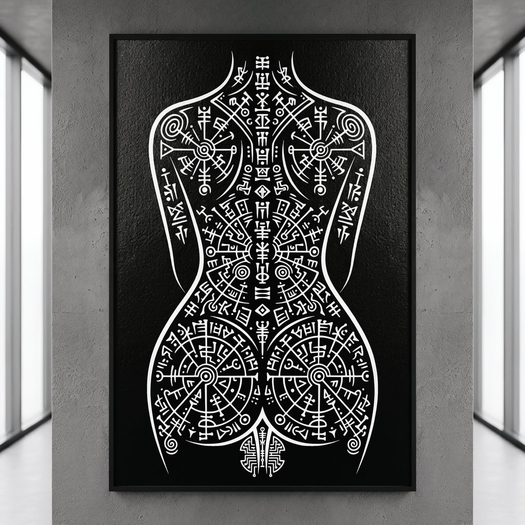 RITUAL | Esoteric Minimalist Female Figure Wall Art | Gothic Luxury Decor Print