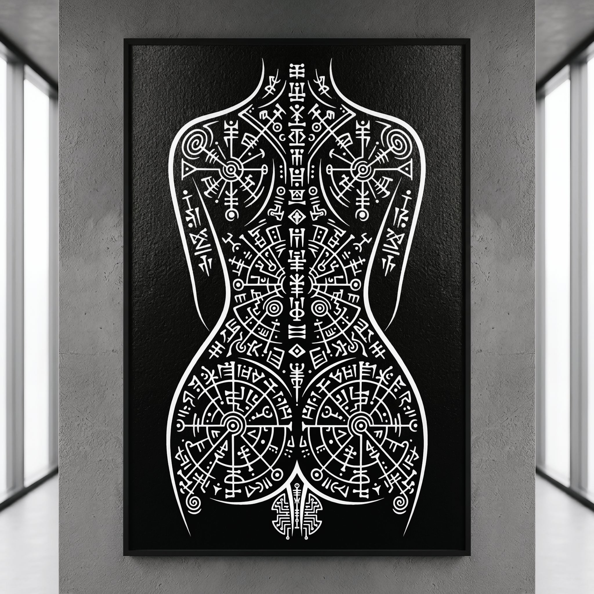 RITUAL | Esoteric Minimalist Female Figure Wall Art | Gothic Luxury Decor Print