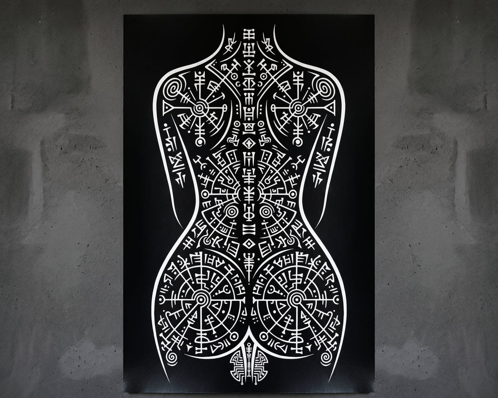 RITUAL | Esoteric Minimalist Female Figure Wall Art | Gothic Luxury Decor Print