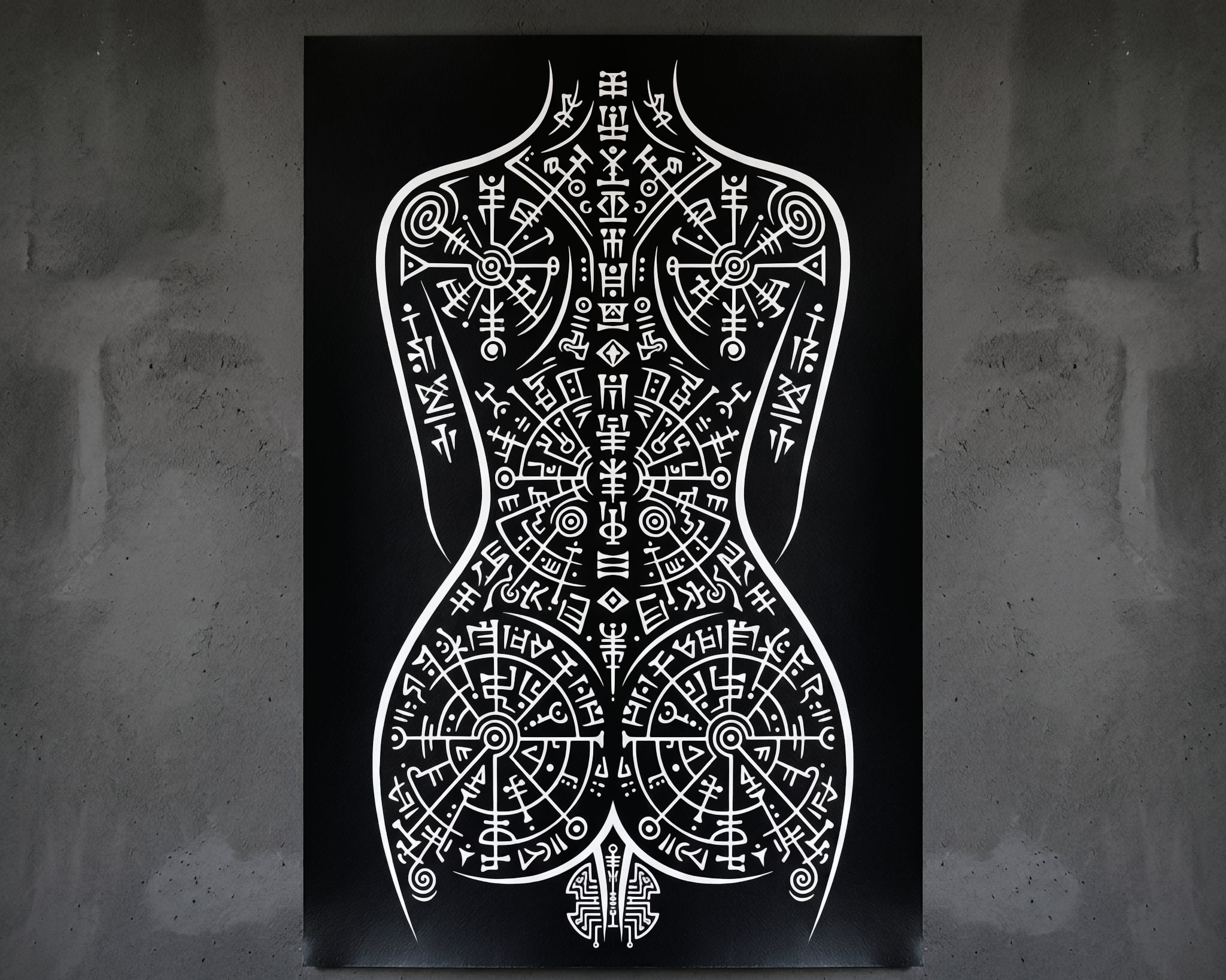 RITUAL | Esoteric Minimalist Female Figure Wall Art | Gothic Luxury Decor Print