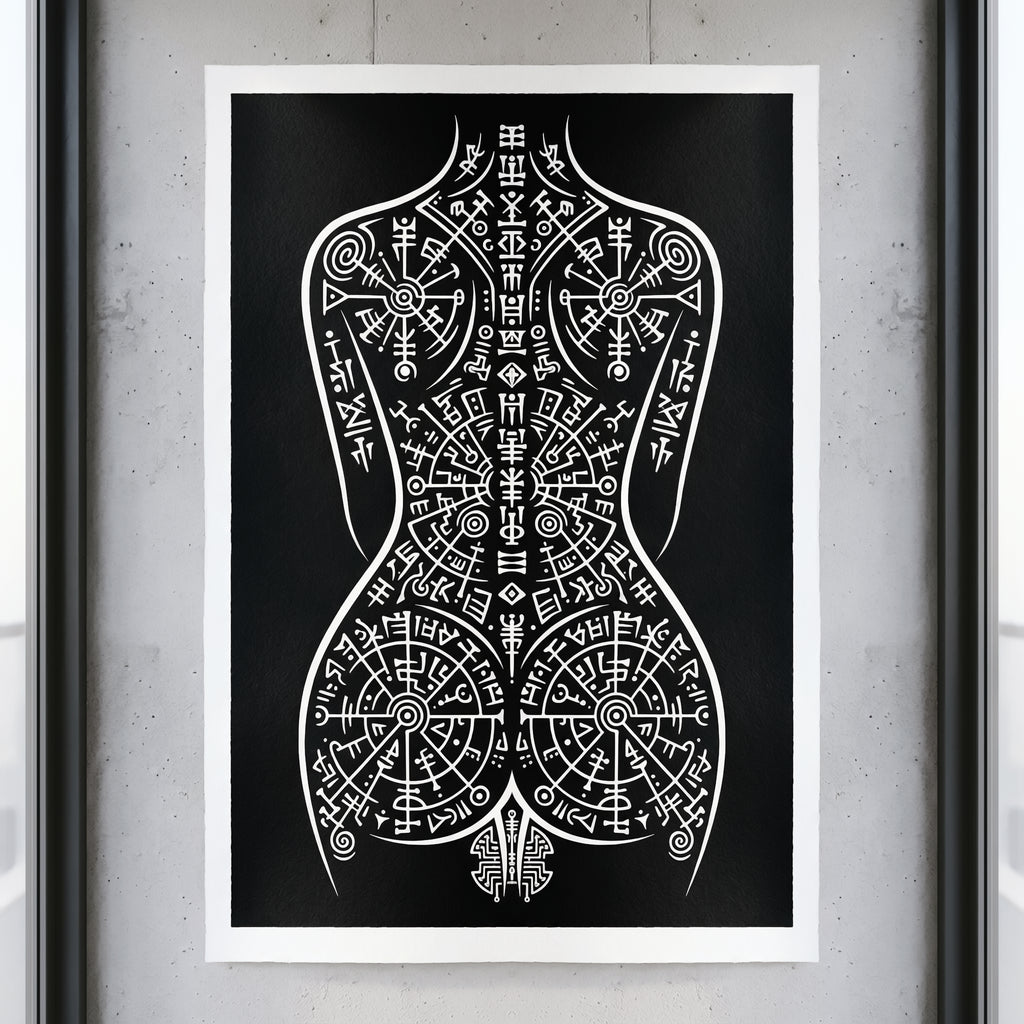 RITUAL | Esoteric Minimalist Female Figure Wall Art | Gothic Luxury Decor Print