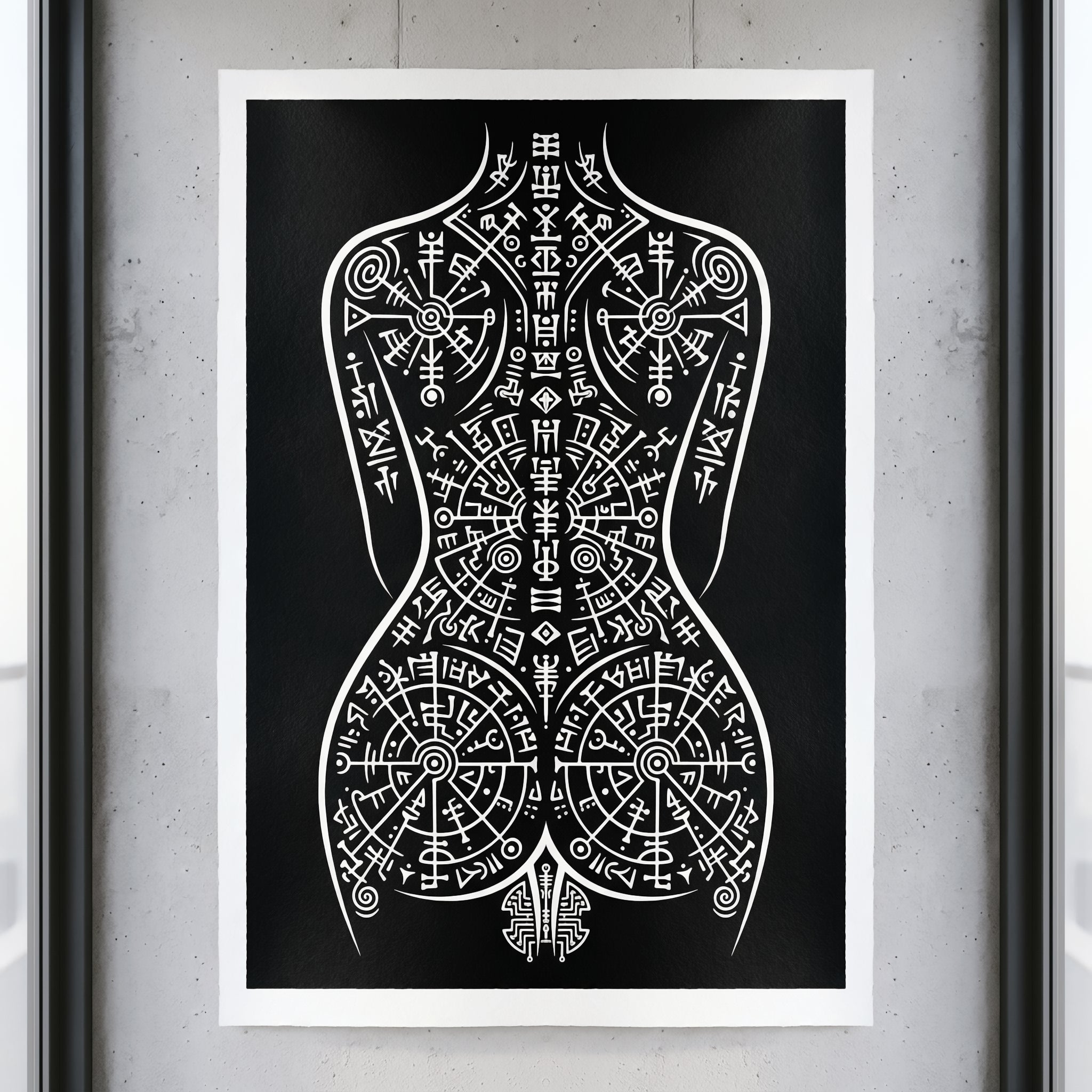 RITUAL | Esoteric Minimalist Female Figure Wall Art | Gothic Luxury Decor Print