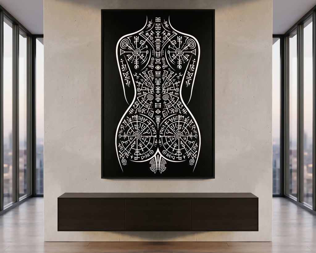 RITUAL | Esoteric Minimalist Female Figure Wall Art | Gothic Luxury Decor Print