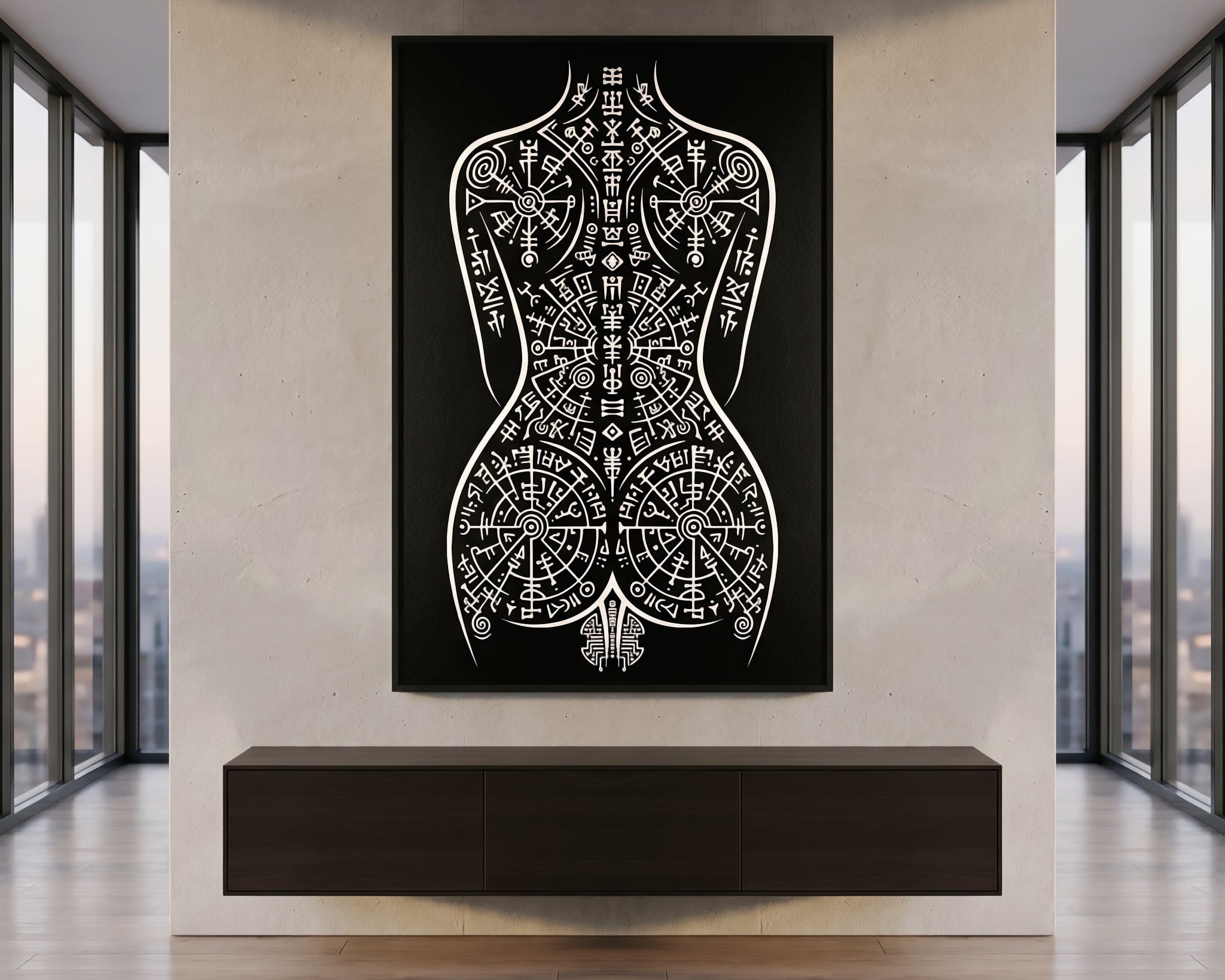 RITUAL | Esoteric Minimalist Female Figure Wall Art | Gothic Luxury Decor Print