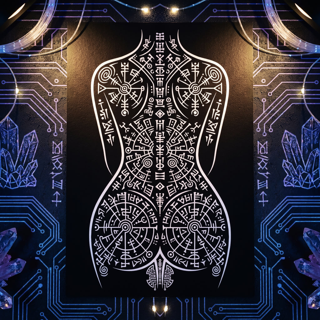 RITUAL | Esoteric Minimalist Female Figure Wall Art | Gothic Luxury Decor Print
